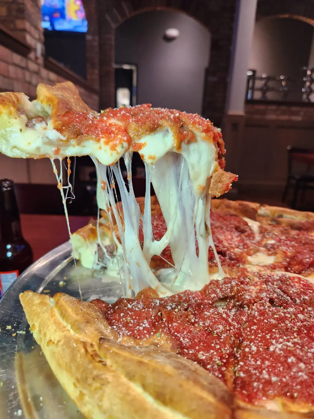 Chicago deep-dish pizza